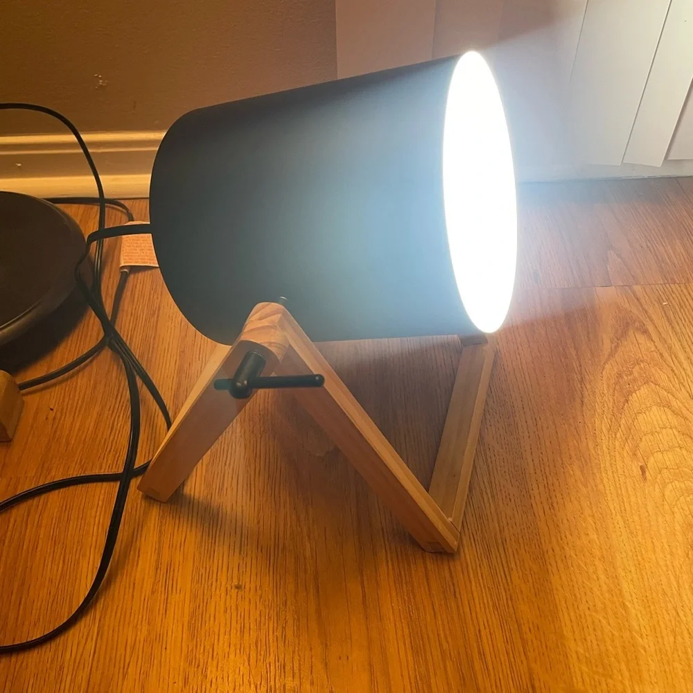Modern Black and Tan Table Lamp